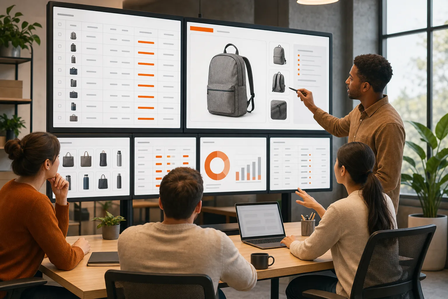Ecommerce product data catalog with standardized SKUs and product attributes