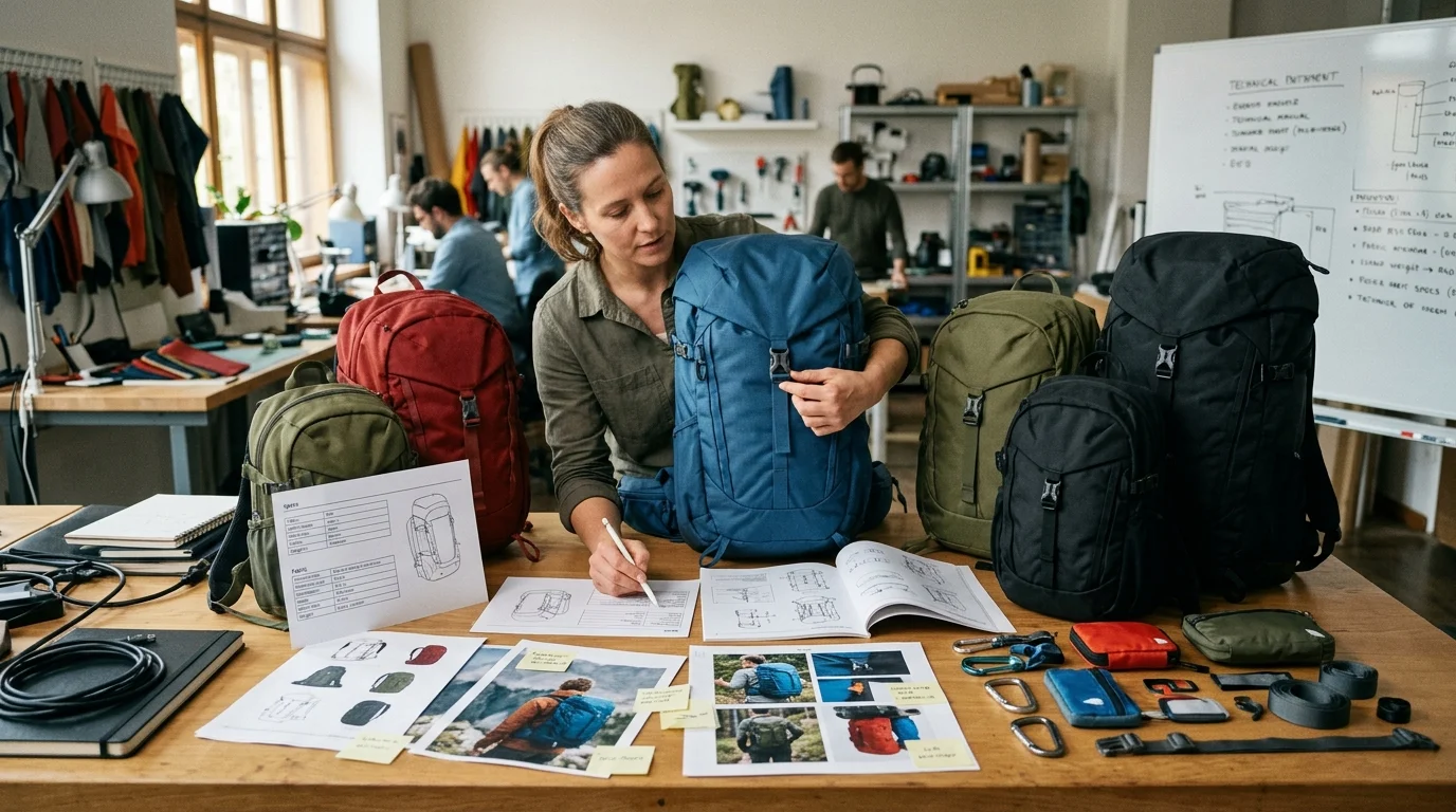 A manufacturer’s parent product surrounded by child variants, linked technical specifications, manuals, approved images, and compatible accessories.