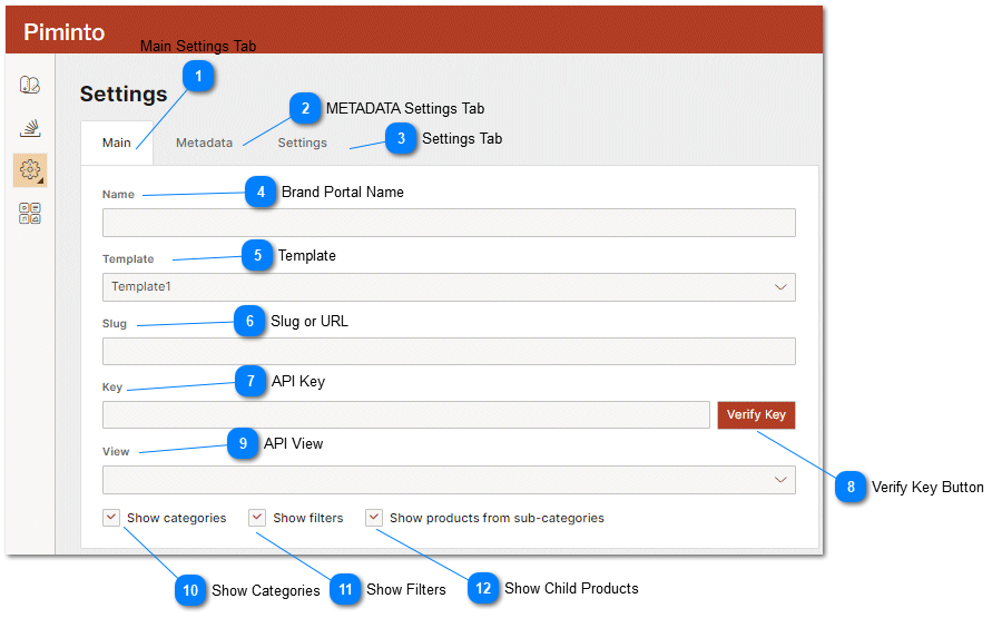 Brand Portal Settings