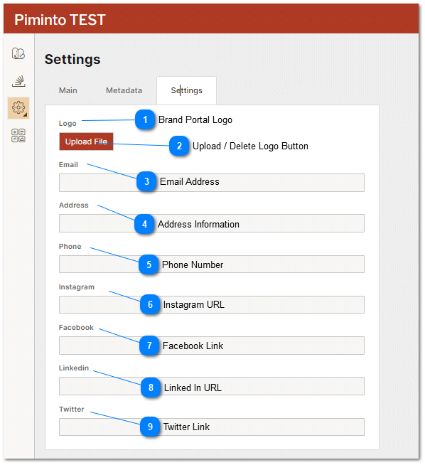 Brand Portal Settings