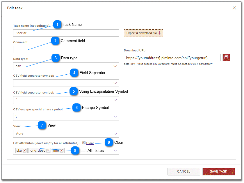 Exporting Data