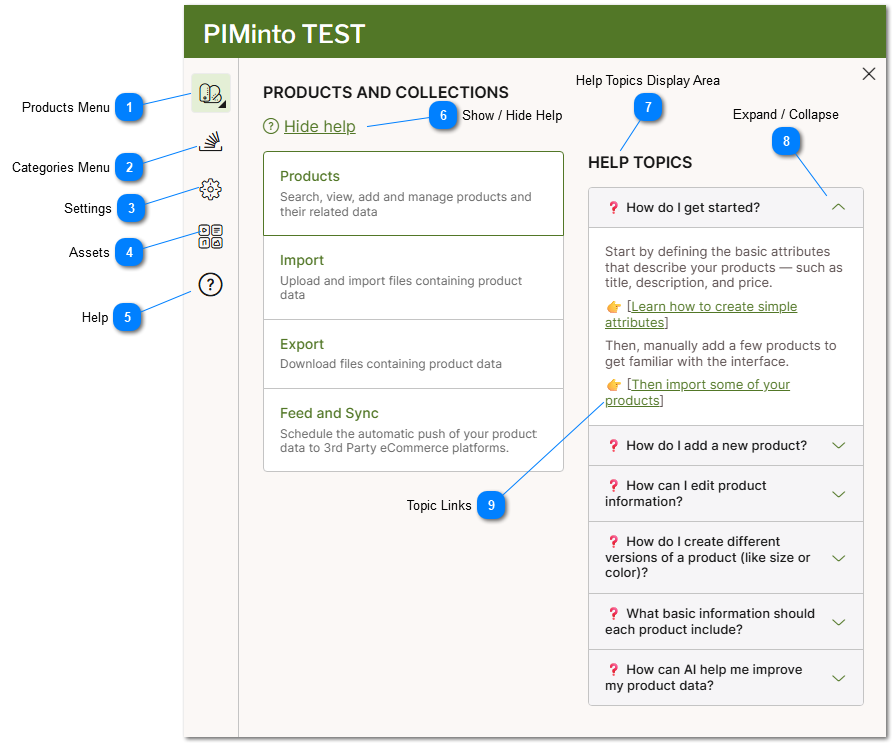 Using the PIM Menus